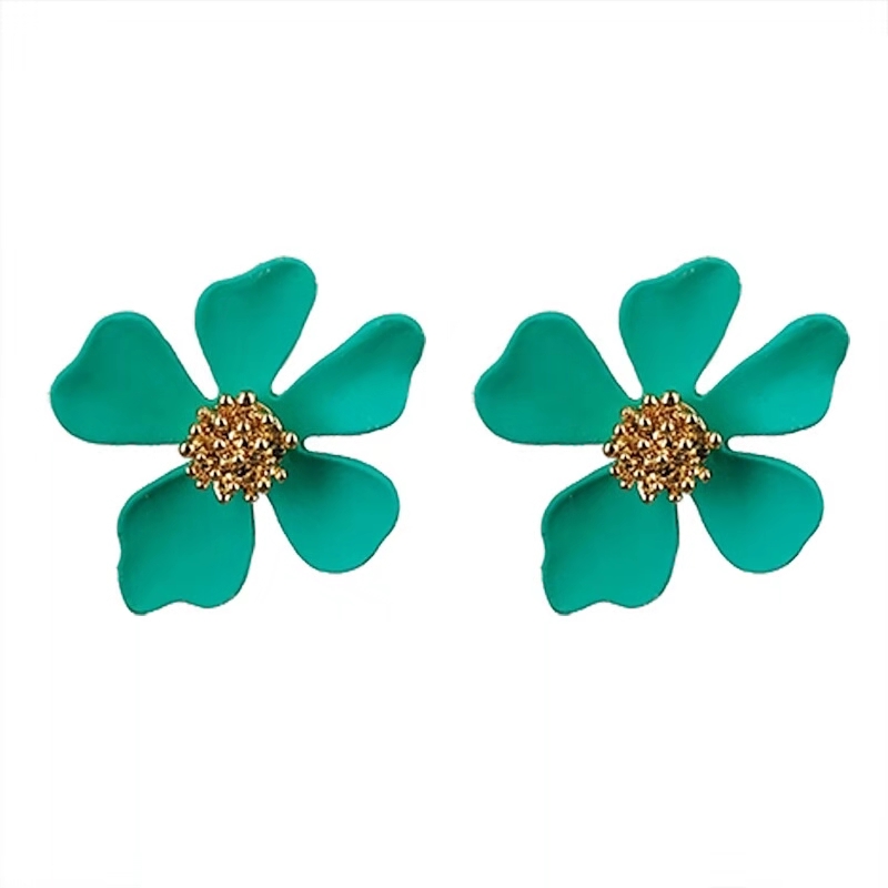 

Wholesale-ear stud Bohemia Personality hyperbole earrings five colors yellow green blue pink gray freeshipping