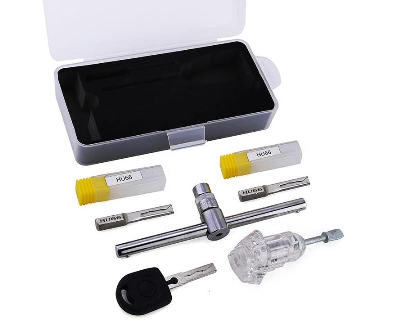 

2020 New Arrival 3pcs/set Strong Force Power Key HU66 Auto Picks Locksmith Tools Transparent Practice Lock for VW