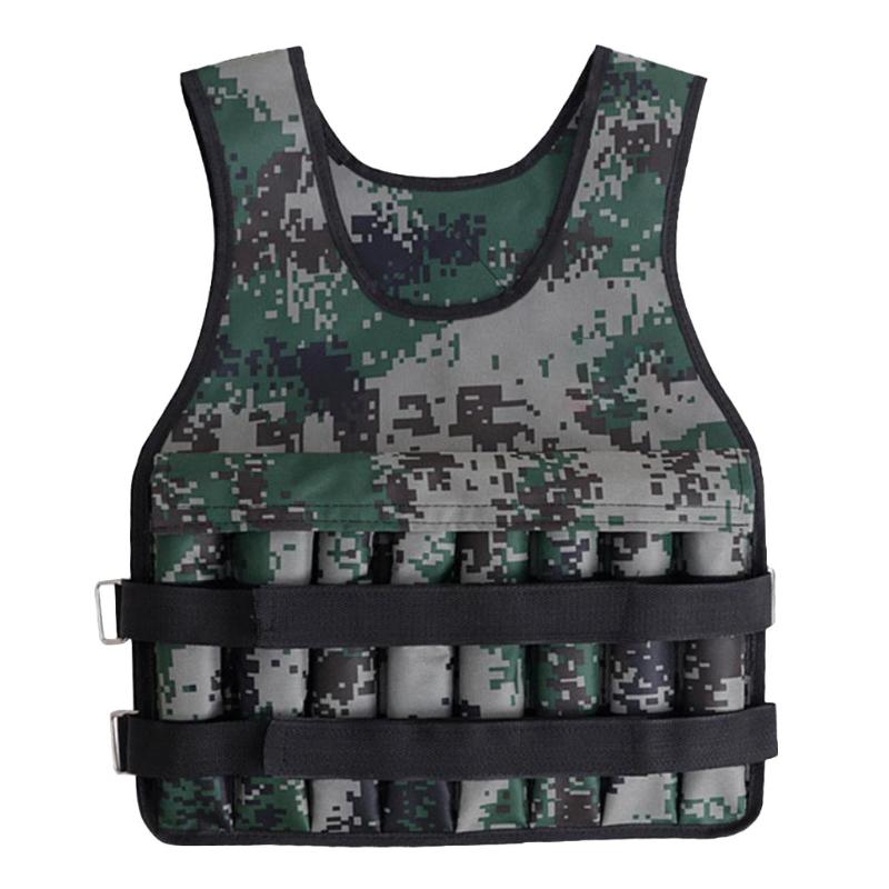 

Miltary Camouflage Weight-bearing Man Tank Comis Vest Running Sandbag Male Fitness Training Adjustable Tops O Neck Vests Homme, Black