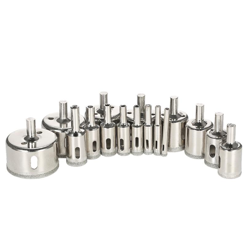 

16PCS 6-50mm Glass Hole Saw Kit Diamond Coated Core Hole Saw Marble Drill Bit Tile Ceramic Glass Porcelain drilling power tools