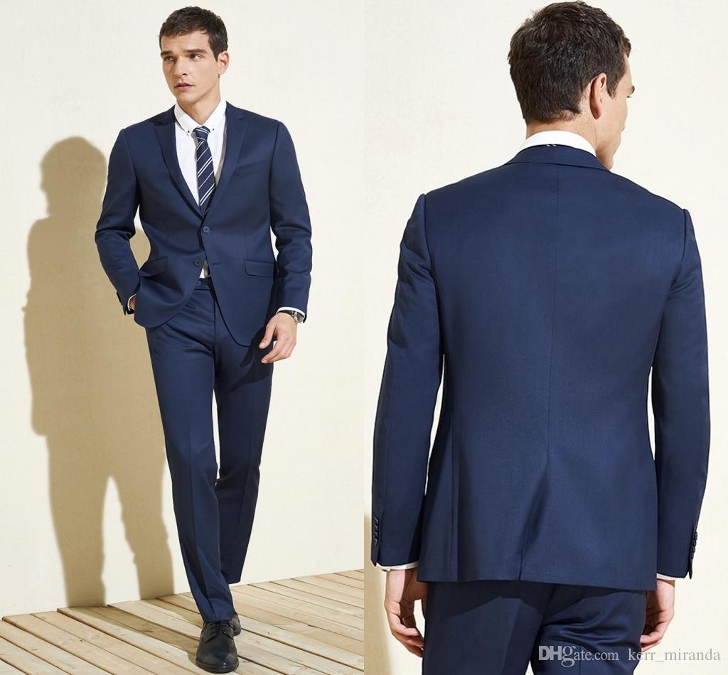 

2020 Custom Made Handsome Groomsmen Notch Lapel Groom Tuxedos 2 Button Men Suits Wedding/Prom Best Man Blazer (Jacket+Pants), Ivory