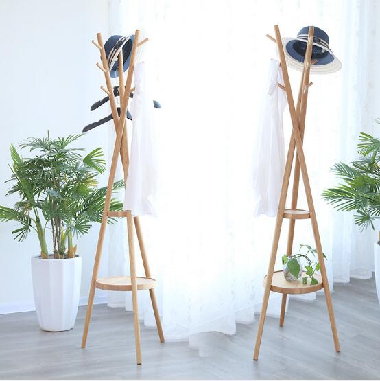 Hat Rack Scandinavian Solid Wood Lichen Hats Racks Bedroom Furniture Creative Hanging Oak Simple Receiving shelf-image-488978683