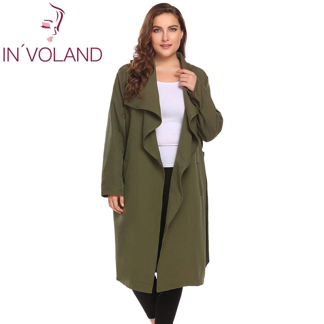 Womens Plus Size Sleeveless Open Front Long Cardigan Vest Casual Draped Lightweight Trench Coats