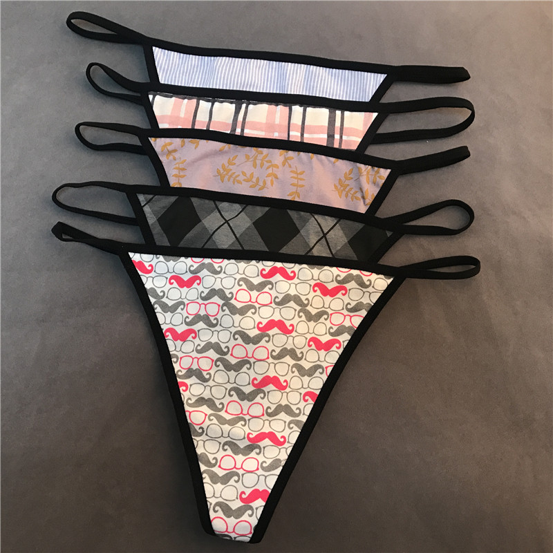 

Women Thongs and G Strings Cotton Floral Seamless Panties Plus Size Women Underwear Wholesale, 1pcs random