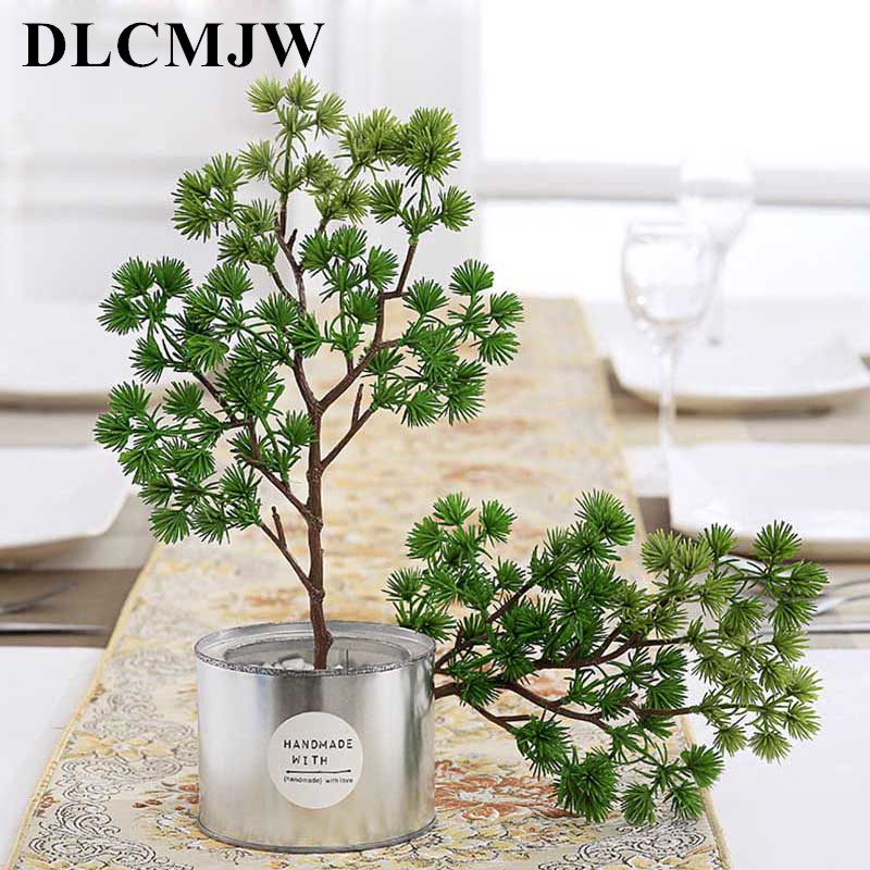

1pcs Artificial Plant Fake Plants Pine Branch plastic green plants for Home Office DIY decoration Artificial flowers