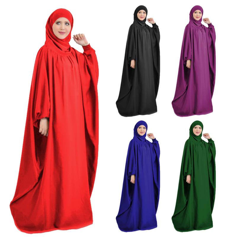 

Muslim Women Long Khimar Full Cover Hooded Abaya Maxi Dress Islamic Clothing Prayer Garment Ramadan Robe Kaftan Jilbab Djellaba