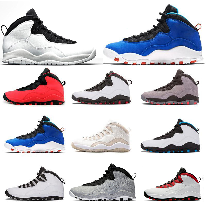 

Tinker 10 JUMPMAN Basketball Shoes 10s Cement 10 Westbrook Red Blue I'm Back White Black Men Trainers Powder Blue Cool Grey Steel Sneakers, #10 tinker