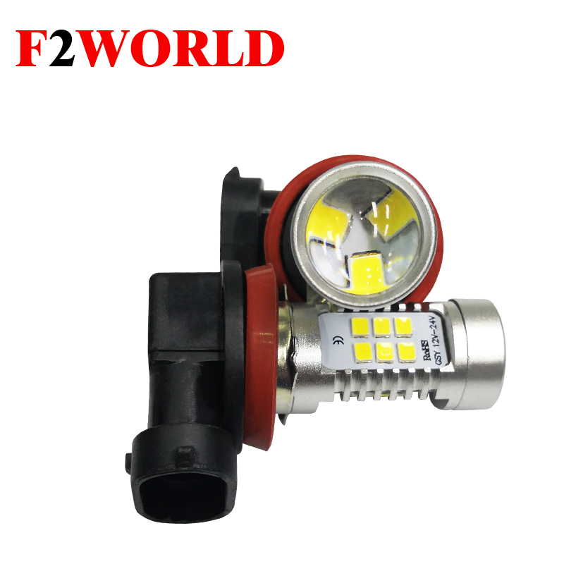 

2 pcs of Factory Directly Fog Light Headlight 12V White 6000K 800LM H8 H11 2835 21SMD LED Fog Lights Car Daytime Running light, As pic