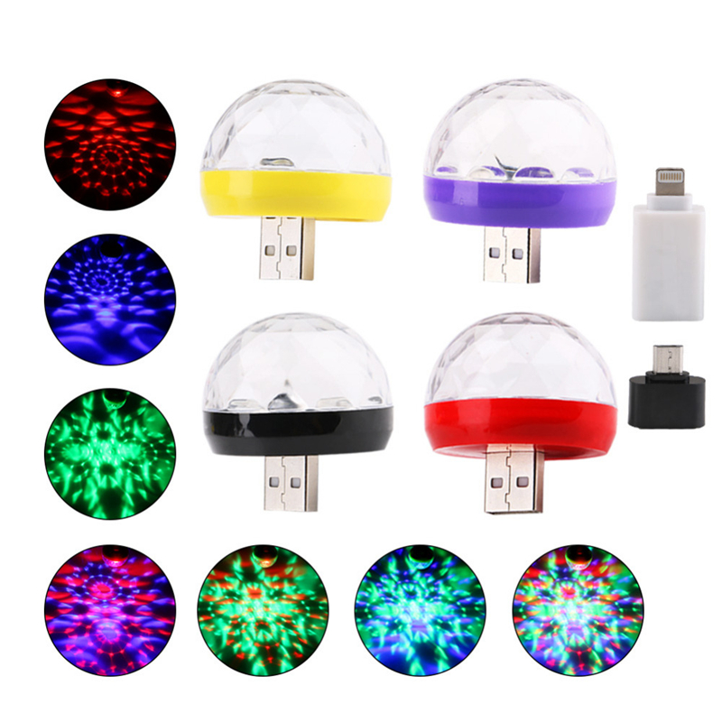 Party LED Tragbares Licht für Show // 3 Stücke Mini Disco USB Ball Licht