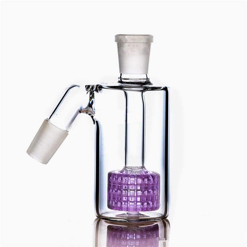 

Purple 45 Degree Filter Drum Perc Ash Catcher 14mm 18mm Thick Ashcatcher Percolator Glass Ash Catcher Free Shipping