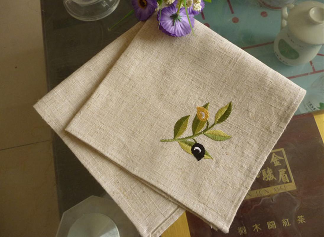

Continental embroidered linen napkin placemat table mat 40 * 40CM 27 * 27CM