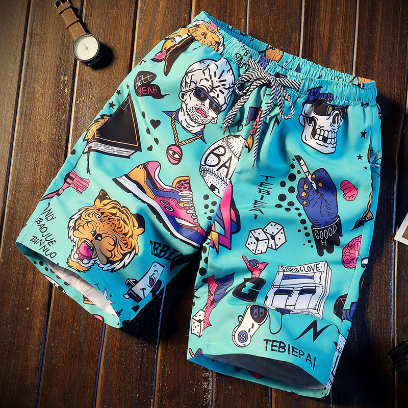 Januarysnow Men Short 16 Style Shorts Men Summer Beachwear Print Quick Dry Short Trousers Causal Drawstring Sportwear Male Shorts Plus Size-image-537493126