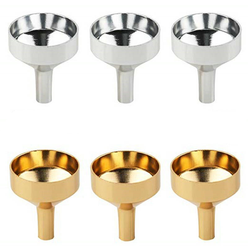 

10 Pieces Small Mouth Funnels Bar Wine Perfume Flask Funnel Mini Stainless Steel for Filling Hip Flask Narrow-Mouth Bottles
