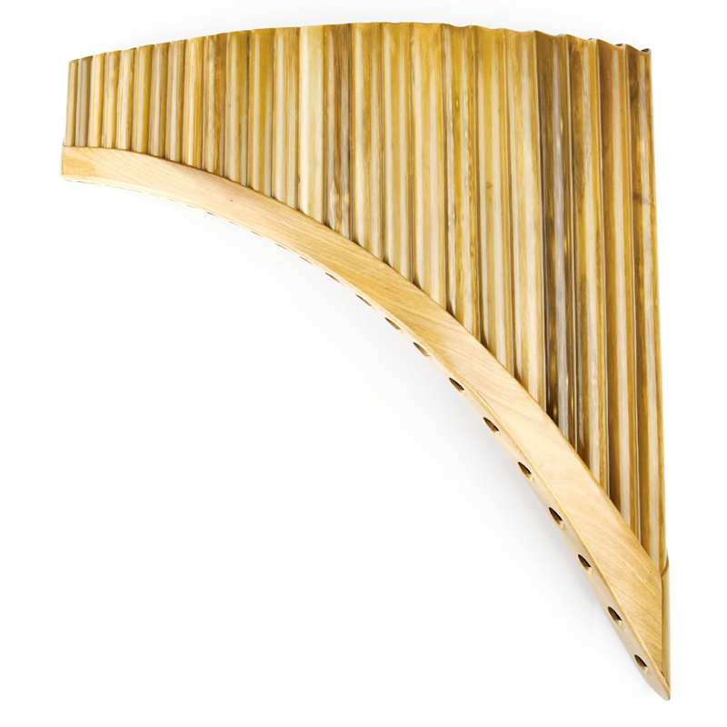 Bamboo made Musical Instrument 25 Pipes Pan Flute C Key High Quality Spotted Bamboo Left Hand Pan Pipes Woodwind Instrument Bamboo Pan flute-image-528474476
