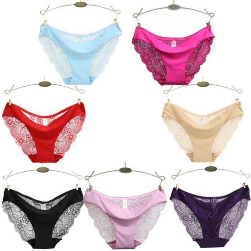 

HOT 2020 SOFT Cotton Women lace Panties Seamless Cotton Panty Hollow briefs Underwear A1