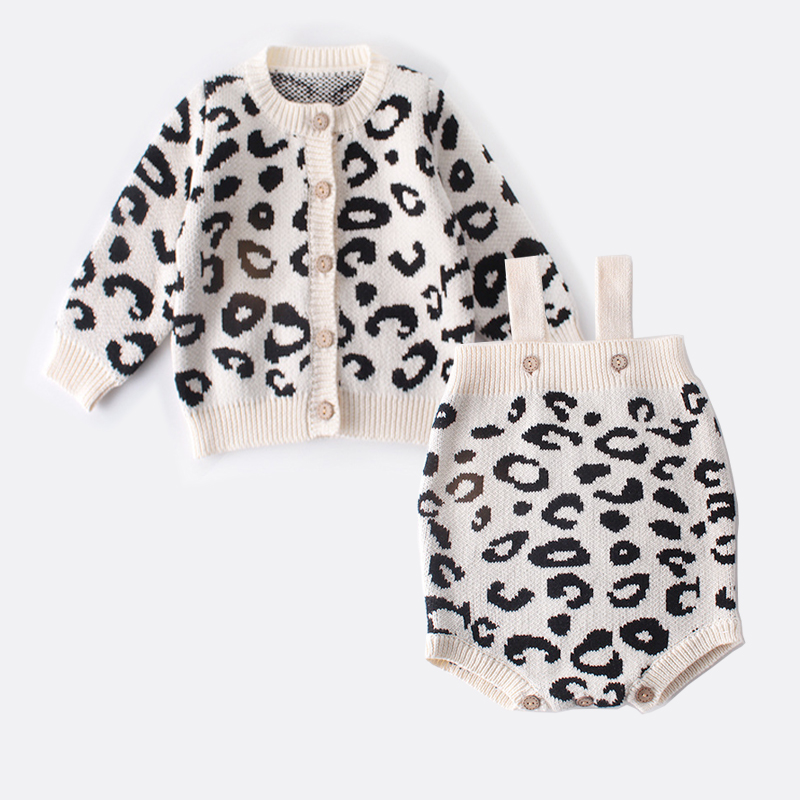 

Braces Knitted Baby Girl Romper Matching Long Sleeve Button Fashion Cardigan Autumn Spring 2021 Little Girls Clothes Sets 19120702