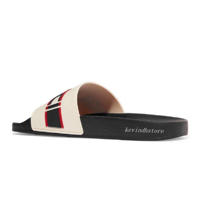 

factory outlet mens and womens fashion white cream rubber slide sandals slippers jacquard stripe embossed leather flip flops