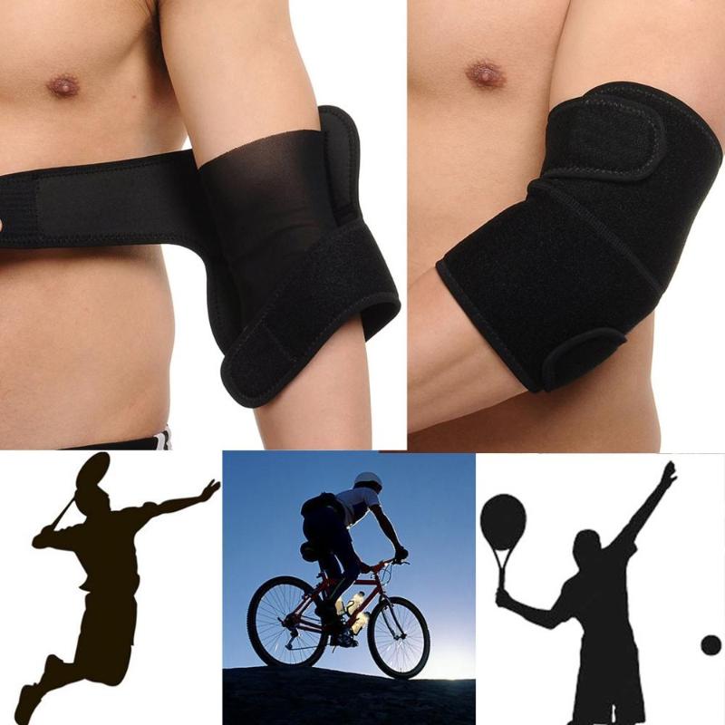 

Pressurized Elbow Protector Tennis Badminton Adjustable Sports Fitness Protector Attrezzi Palestra Joelheira Protectors, Black