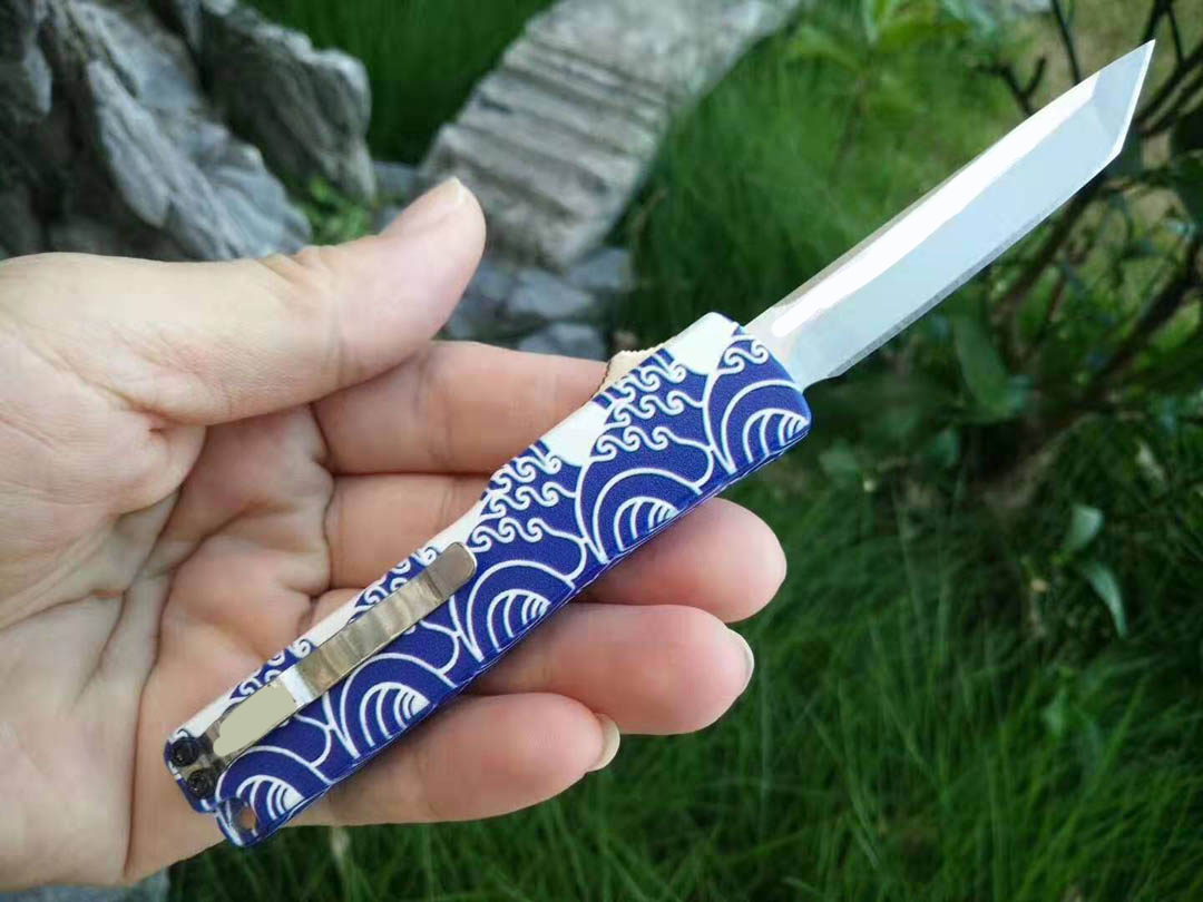 

Mini Art Mini automatic knives Benchmade knife t6061 handle CNC VG10 steel OUT pocket knife BM3300 Camping tactical Survival Hunting knife