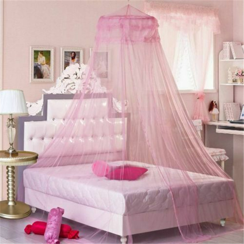 

Princess Bed Net Canopy Bedding Decor Sweet Style Round Dome Mosquito Net