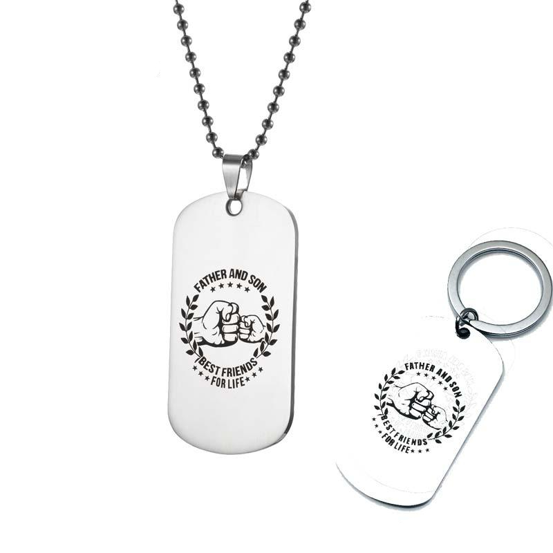 Papa//Mamá Para Mi Hija//Hijo Colgante Collar de etiqueta Te Amo Regalo Creativo Z