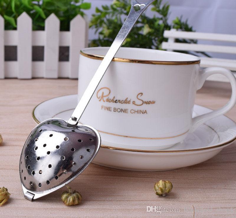 

Lovely Heart Shape Stainless Steel Tea Infuser ball Resuable Spoon Strainer Steeper Handle Shower Cute Tea Filter