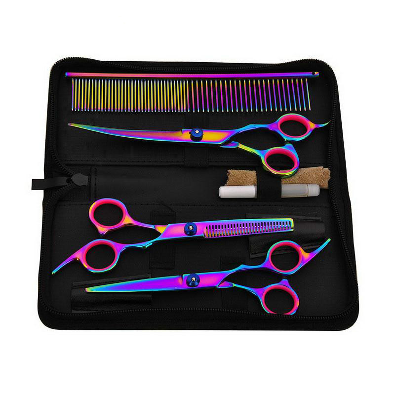 

6 Inch Hair Grooming Scissors Kit Professional Stainless Steel Barber Salon Hairdressing Shears Cutting Styling Tool Pets