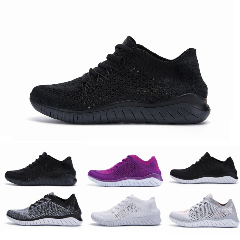 

2019 Free Rn Fly Knitting Trainers Men Cushion Designers Sneakers Male Black White Athletic Hiking Jogging Shocks Women Shoes Box EUR36-45, #7