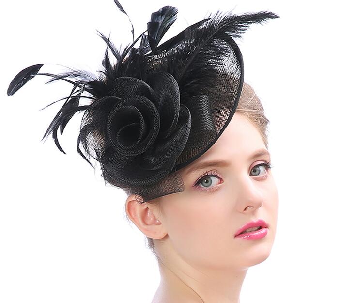 

Floral Party Lady Hat Mesh Veil Hair Clip Hair Accessories Fedoras Lady Fascinator Hair Clips Hat For Formal Party