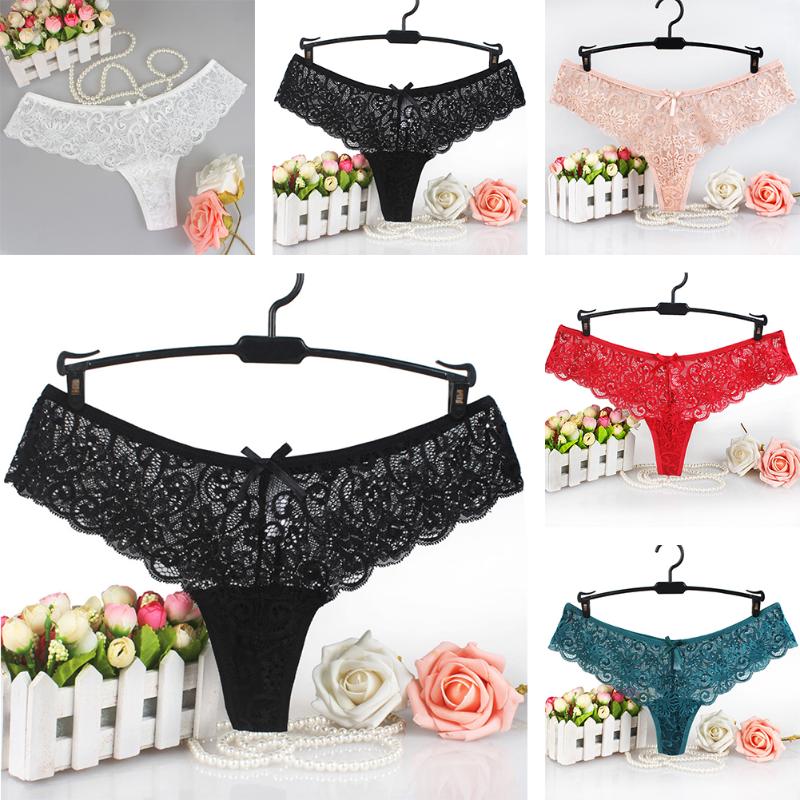 

Hot Mini Briefs Sexy Panties women Underwear Thong Woman G String Seamless Lace Female Lingerie Tanga biquini fio, Red