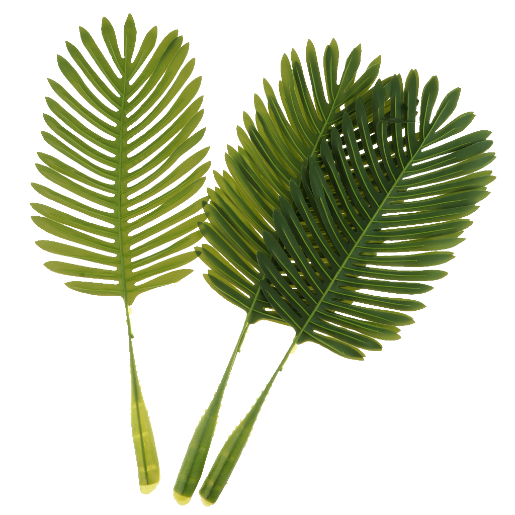 

5pcs artificial coconut tree leaves faux foliage for home garden yard decor