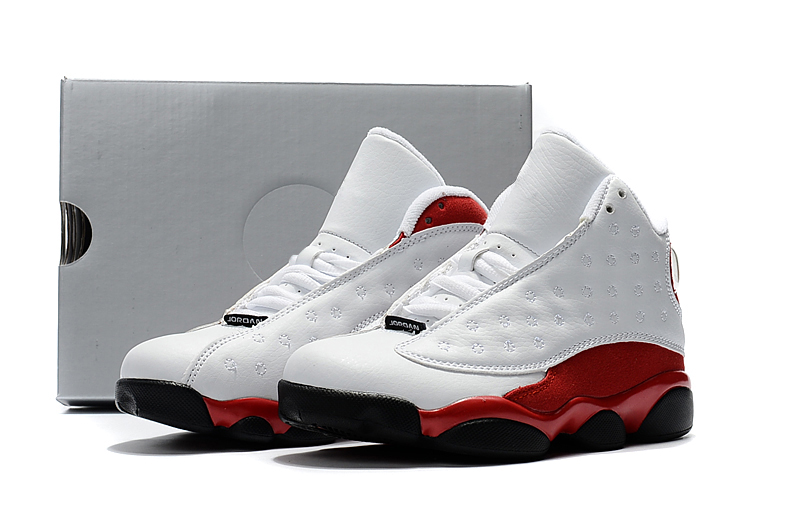 Cheap Boys And Girls Retro J13s Basketball Shoes Black Patent Cap And Gown Gamma Blue New 2019 