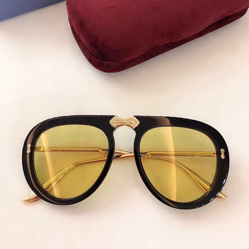 

New Folding 0307 fashion designer sunglasses pilot foldable acetate frame with diamond Autumn and winter Avant-garde popular style uv 400