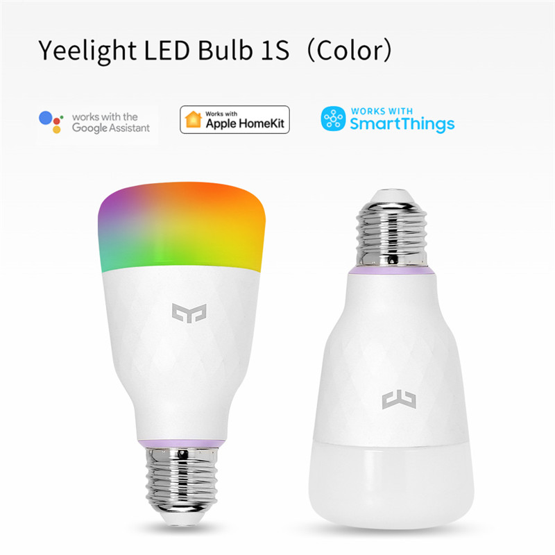 

Original Youpin Yeelight Smart LED Bulb 1S Colorful Lamp 800 Lumens 10W E27 Voice Control for Xiaomi Smart lamp Google Assistant