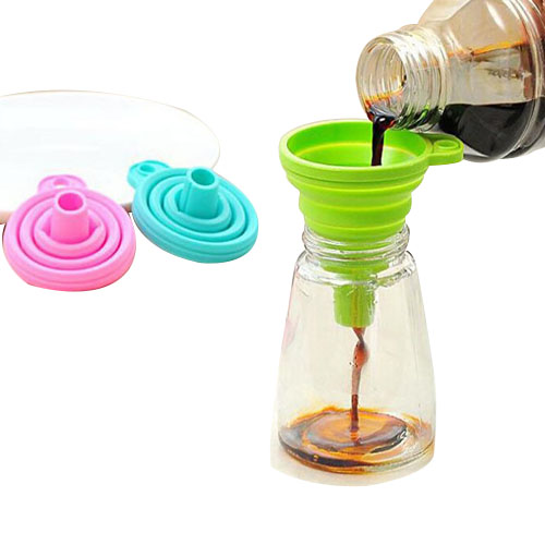 

Silicone Colander Mini Foldable Funnels Hopper Cooking Gadgets Useful Tool DIY Kitchen Accessories High Quality