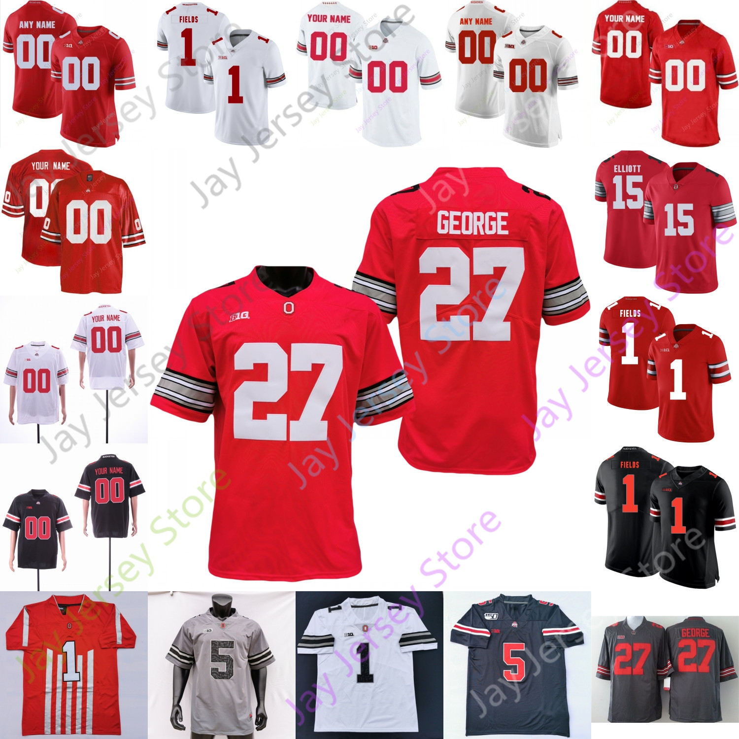 

Ohio State Buckeyes Football Jersey NCAA Dwayne Haskins Garrett Wilson Fields Young George Teague III J.T. TUIMOLOAU Sawyer Ewers Henderson Burrow SMITH-NJIGBA, Black