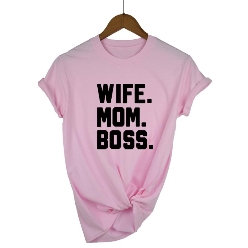 

WIFE MOM Letters Print Women tshirt Cotton Casual Funny t shirt For Lady Girl Top Tee Hipster Drop Ship S-1, Whiteblack