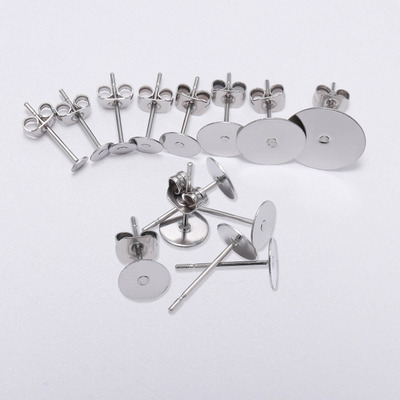 

Flat mouth ear studs Jewelry Findings Components Clip Ons Butterfly earrings XULIN, White