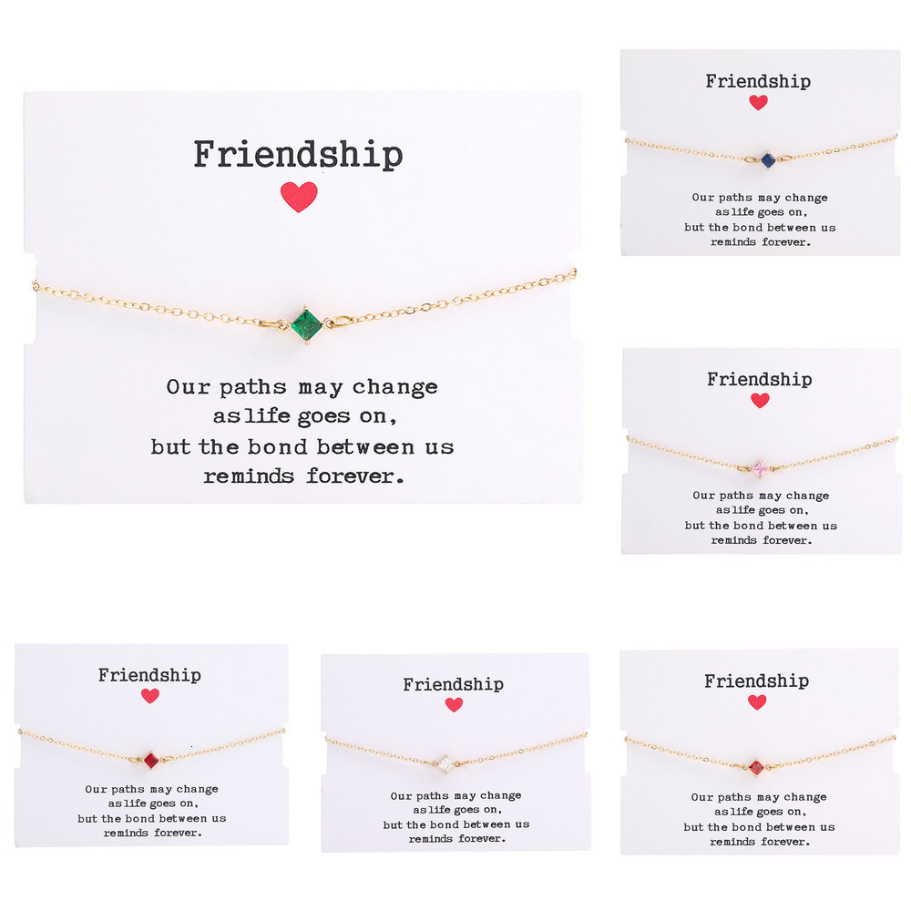 

New Brand Jewelry High-Quality Ornaments Friendship Card Concise Hand Decorative Copper Chain Multicolor Copper Zircon Inlay Bracelet