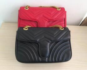 

Hot Sale M443497 Marmont Shoulder Bags Women GOLD Chain Crossbody Bag Handbags New Desig Purse Female Message Bag SIZE 26CM, White