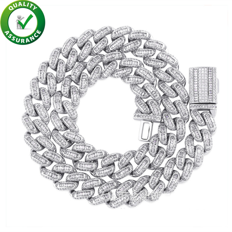 

Iced Out Chains Luxury Designer Mens Necklace Hip Hop Bling Chains Jewelry Men Diamond Cuban Link Rapper Fashion Hiphop Miami Gold Charms