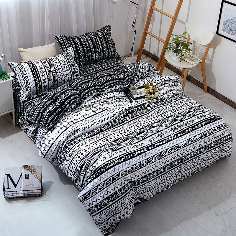 

Denisroom Nordic Style Bedding Set Children's Bed Linen Fashion Duvet Cover Set Queen Comforter Sets Twins Bedcover XY66#, 03