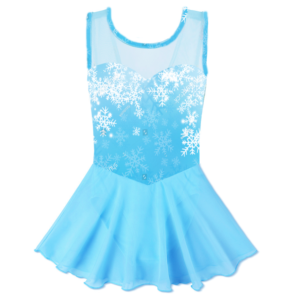 

BAOHULU New Ballerina Ballet Dress Tulle Kids Leotards Dresses Tutu Dance Wear Blue Snowflake Costumes Ballet Leotards for Girls, B186 mermaidpink