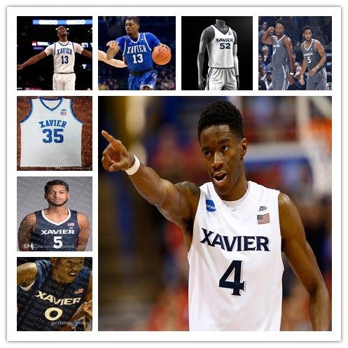 

Cheap Custom Xavier Musketeers Ncaa Basketball 13 Naji Marshall 0 Tyrique Jones 55 JP Macura 5 Trevon Bluiett Hankins Sewn Jerseys Wholesale, Gray