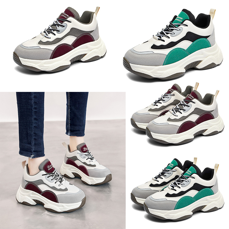 

size 35-40 for women men old dad shoes white grey red green breathable net comfortable trainer fashion designer sneakers, C2