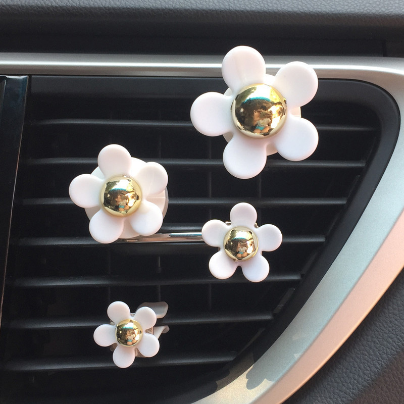

4pcs/set Flower Car Perfume Dashboard Clip New Car Interior Accessories Decoration Popular Ornaments Outlet Perfume Clip