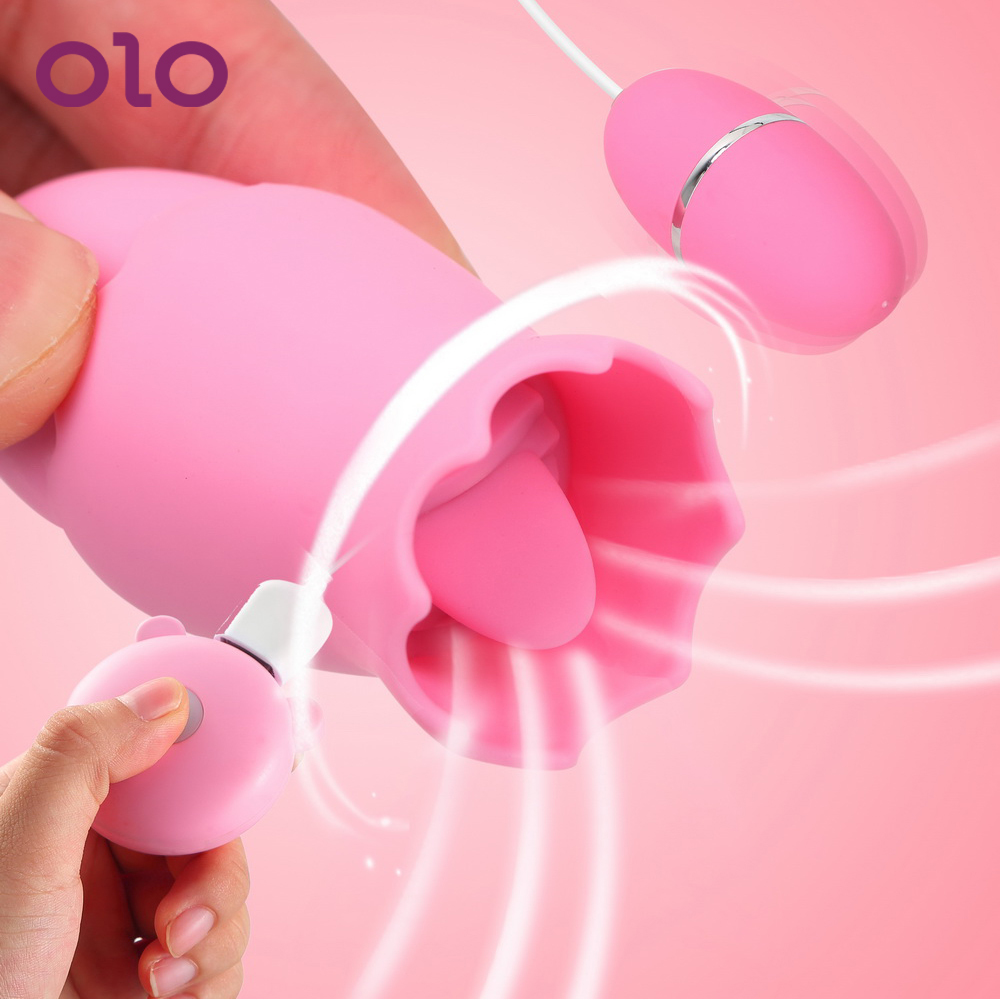 OLO Tongue Vibrator Breast Enlarge Massager G Spot Masturbator Nipple Sucker Sex Toys for Woman Clitoris Licking Stimulator MX191228