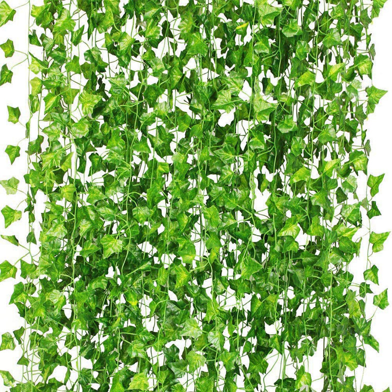 

36Pcs Artificial Plants of Vine False Flowers Ivy Hanging Garland for the Wedding Party Home Bar Garden Wall Decoratio, Green