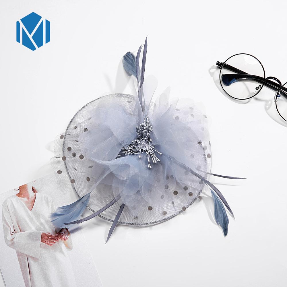 

1PC 2019 New Women Vintage Elegant Wedding Fascinator Fishnet Mesh Veil Feature Hair Clip Tiara Party Hair Accssories