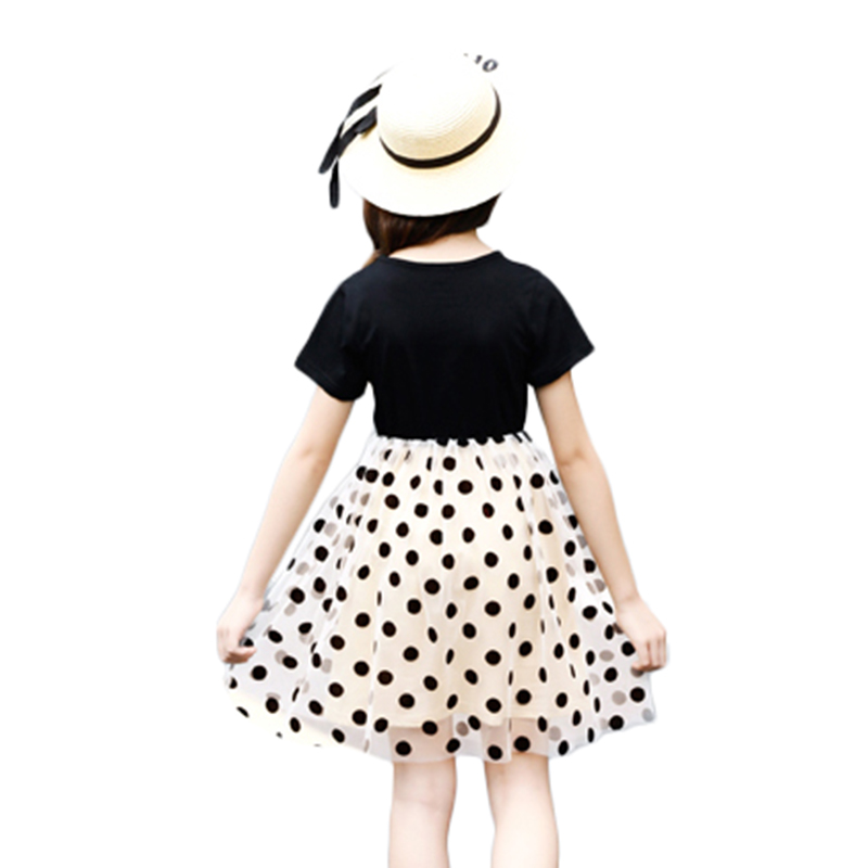 

Baby Short Sleeve Dress Summer Casual Baby Girls Wave Point Princess Dresses Mesh Short Sleeve Dress Pageant Sundress 2020, Black